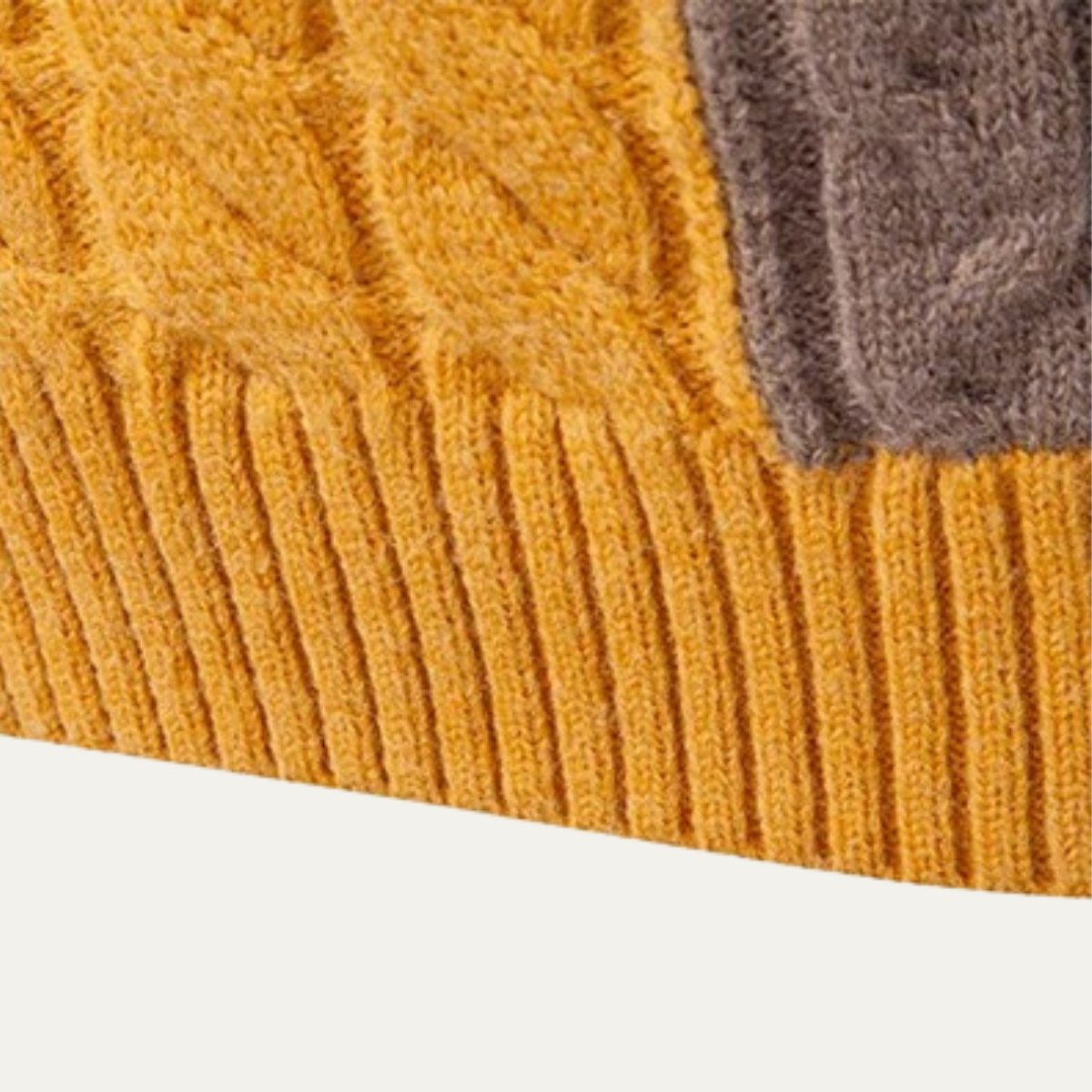 VogeLuxe | Men’s Color-Block Turtleneck Sweater 4