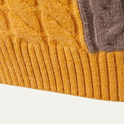 VogeLuxe | Men’s Color-Block Turtleneck Sweater 4