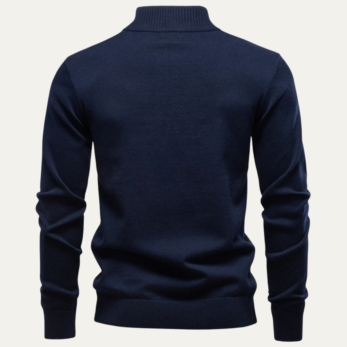 VogeLuxe | Men’s Color Block Quarter Zip Sweater 2