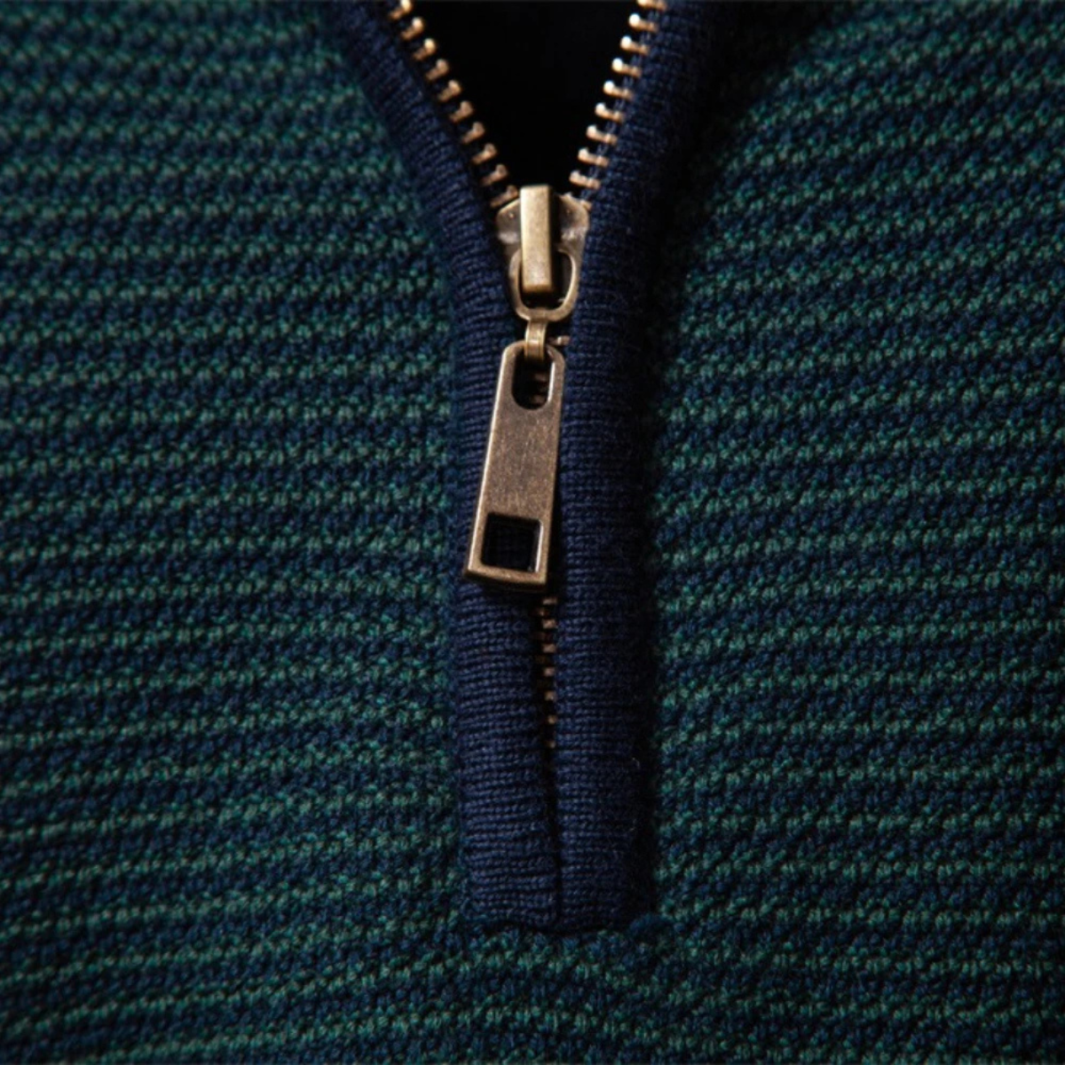 VogeLuxe | Men’s Color Block Quarter Zip Sweater 4