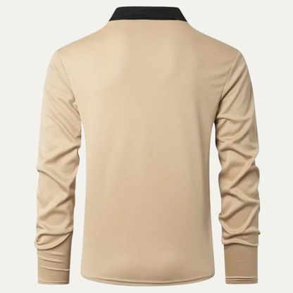 VogeLuxe | Men’s Contrast Collar Polo Top 2