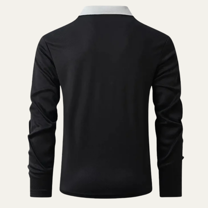 VogeLuxe | Men’s Contrast Collar Polo Top 4