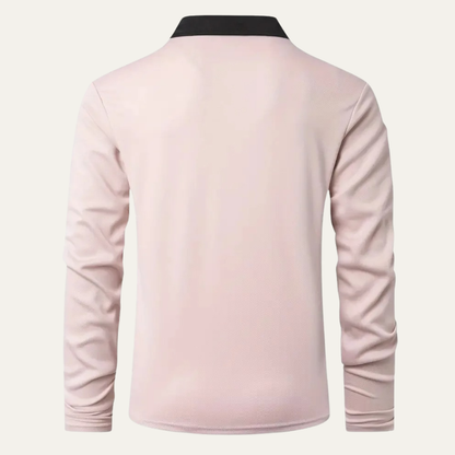 VogeLuxe | Men’s Contrast Collar Polo Top 5