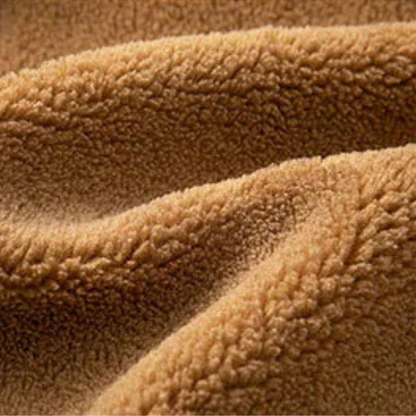 VogeLuxe | Men’s Corduroy Shacket with Faux-Shearling Collar 8