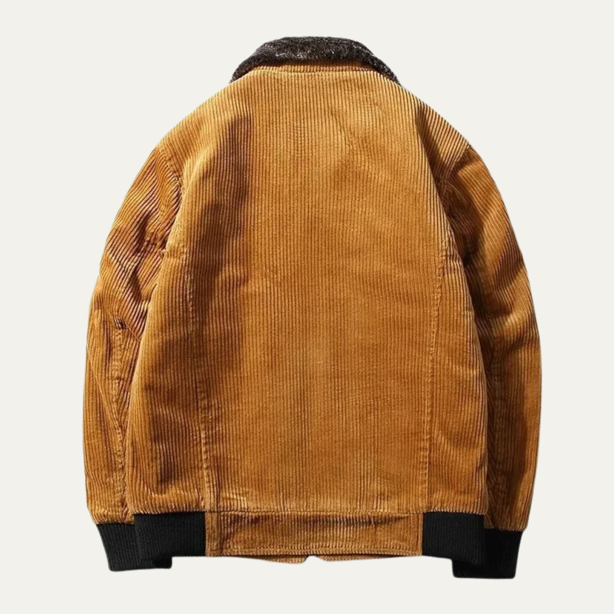 VogeLuxe | Men’s Corduroy Sherpa-Lined Fleece Bomber Jacket 1