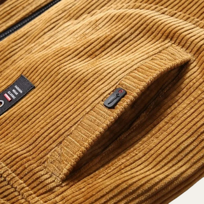 VogeLuxe | Men’s Corduroy Sherpa-Lined Fleece Bomber Jacket 2