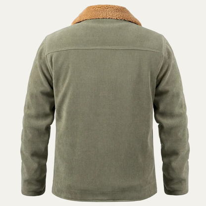 VogeLuxe | Men’s Corduroy Sherpa-Lined Trucker Jacket 2