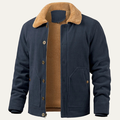 VogeLuxe | Men’s Corduroy Sherpa-Lined Trucker Jacket 5