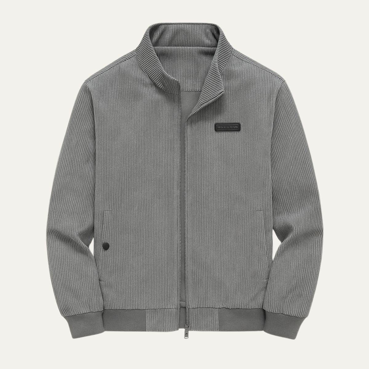 VogeLuxe | Men’s Corduroy Stand Collar Bomber Jacket 1