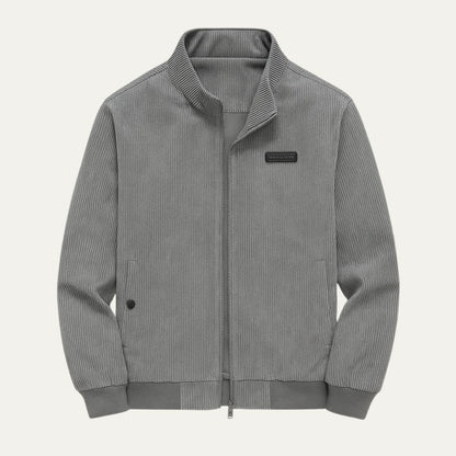 VogeLuxe | Men’s Corduroy Stand Collar Bomber Jacket 1