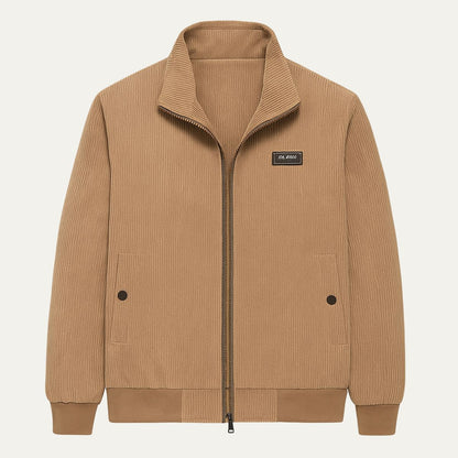 VogeLuxe | Men’s Corduroy Stand Collar Bomber Jacket 2