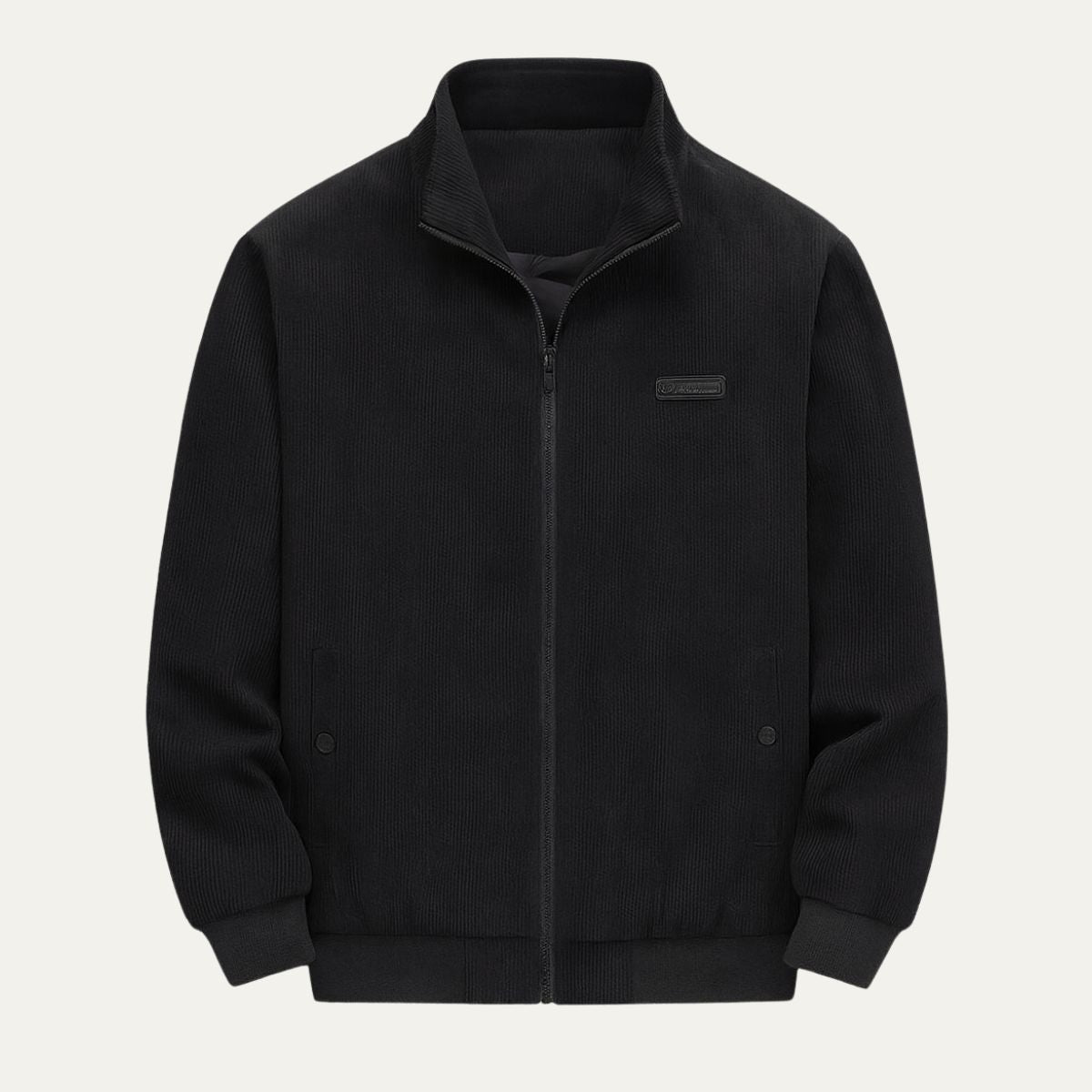 VogeLuxe | Men’s Corduroy Stand Collar Bomber Jacket 3