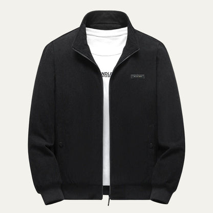 VogeLuxe | Men’s Corduroy Stand Collar Bomber Jacket 7