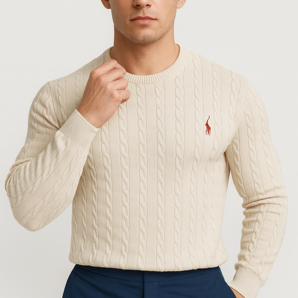 VogeLuxe | Men’s Cotton Deer Logo Sweater 0