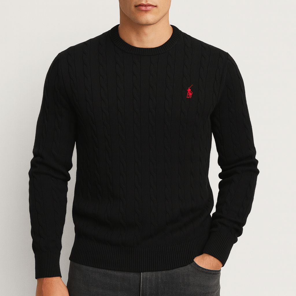 VogeLuxe | Men’s Cotton Deer Logo Sweater 2