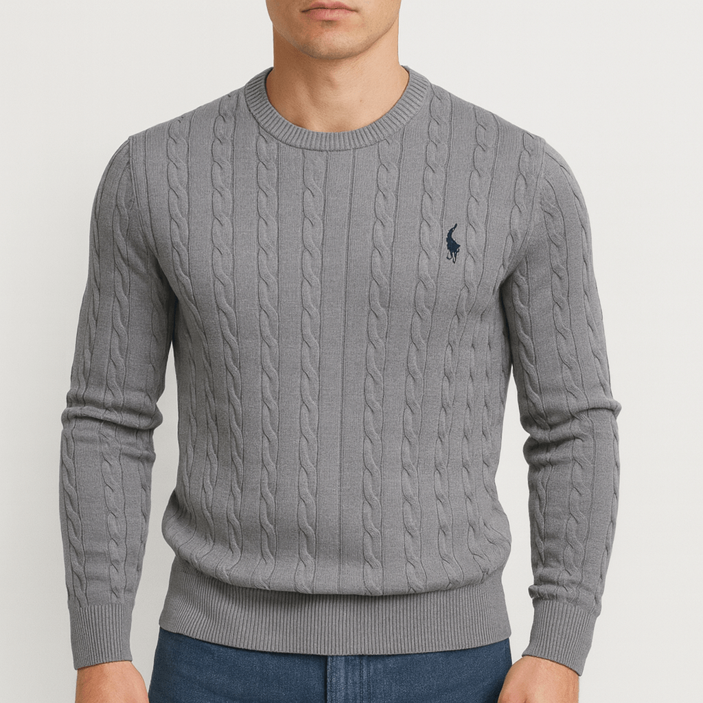 VogeLuxe | Men’s Cotton Deer Logo Sweater 3