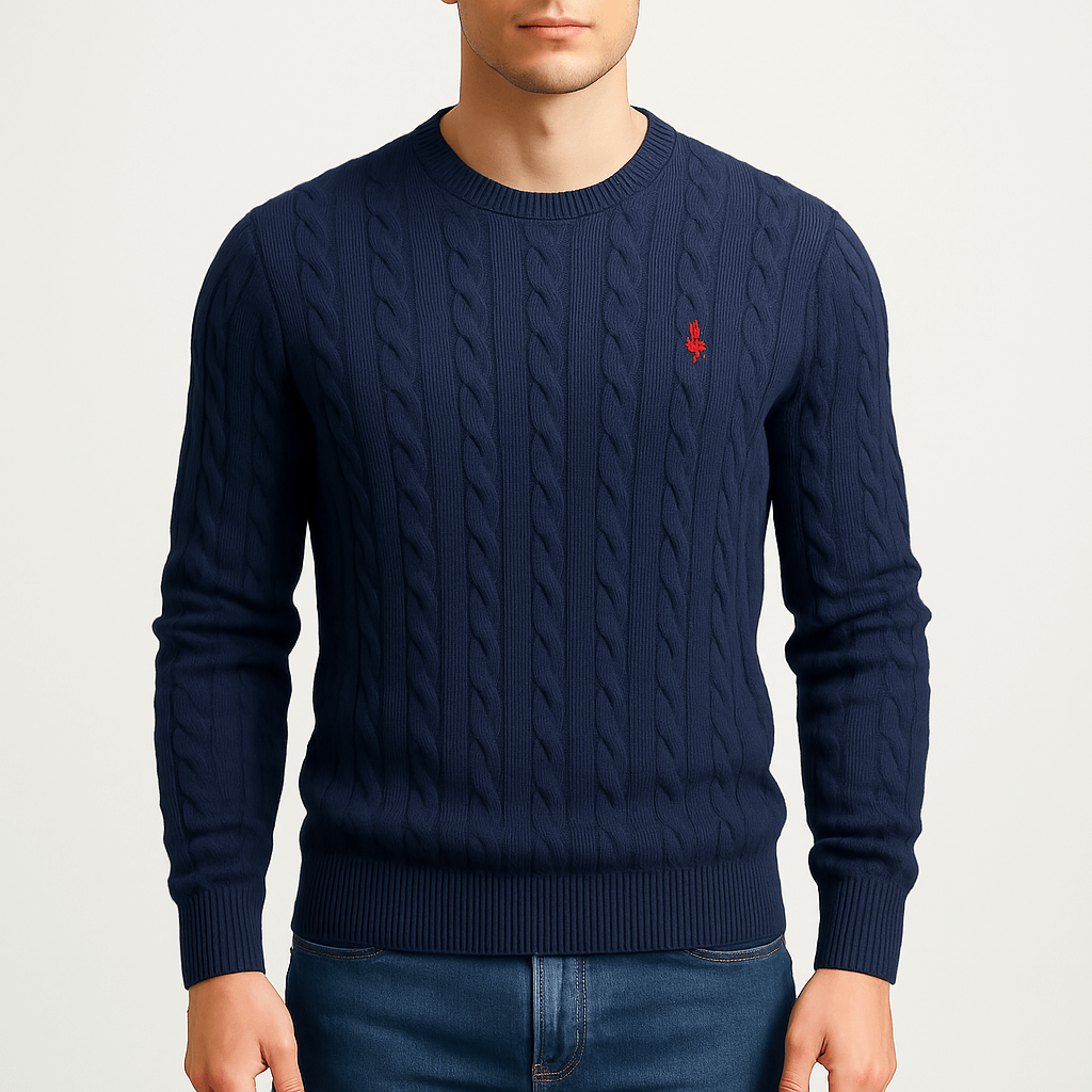 VogeLuxe | Men’s Cotton Deer Logo Sweater 4