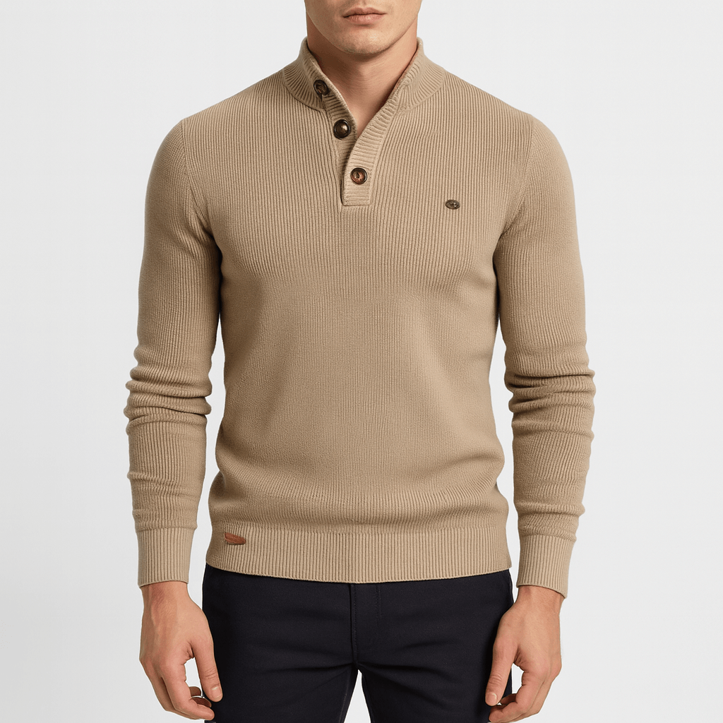 VogeLuxe | Men’s Cotton Mock Neck Sweater 0