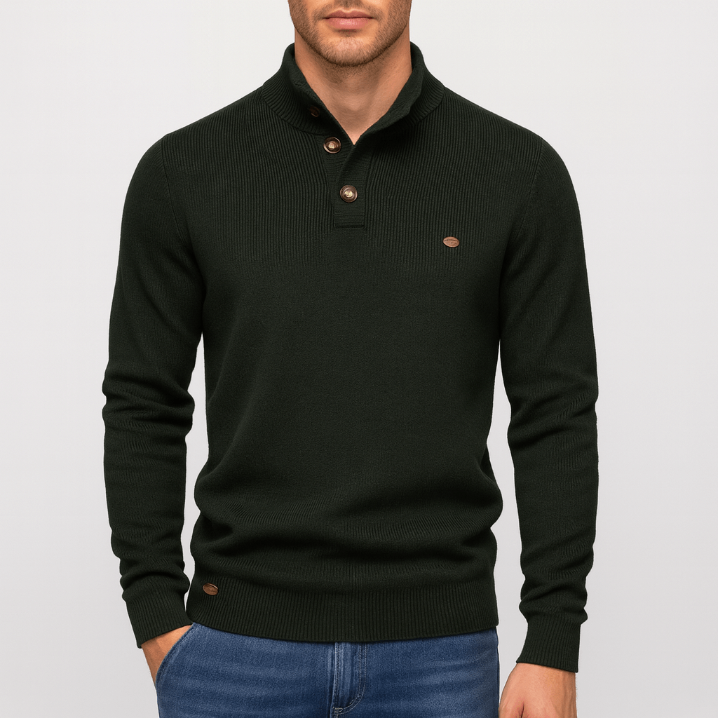 VogeLuxe | Men’s Cotton Mock Neck Sweater 2