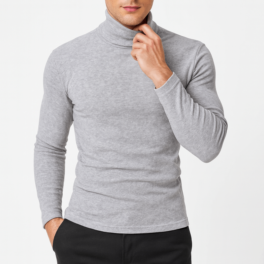 VogeLuxe | Men’s Cotton Turtle Neck Long Sleeve 1
