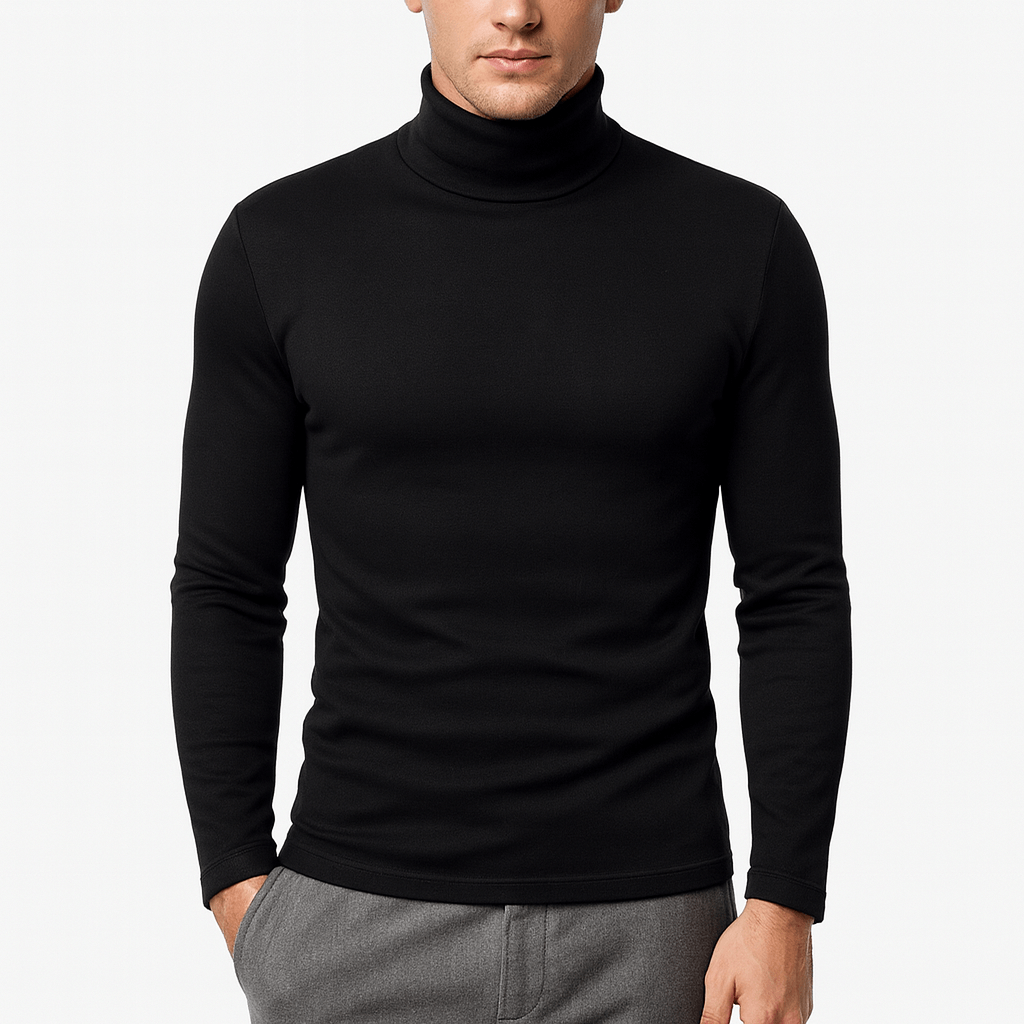 VogeLuxe | Men’s Cotton Turtle Neck Long Sleeve 2