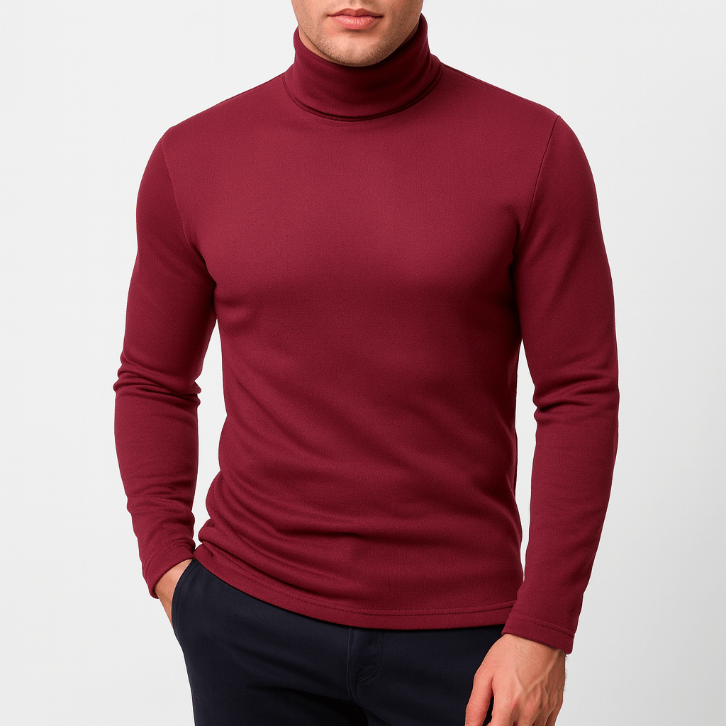 VogeLuxe | Men’s Cotton Turtle Neck Long Sleeve 3