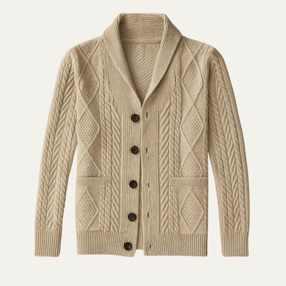 VogeLuxe | Men’s Cozy Cable Knit Cardigan 0