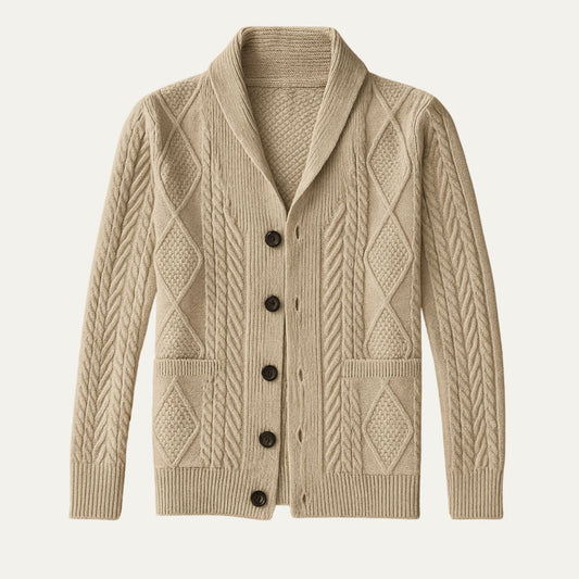 VogeLuxe | Men’s Cozy Cable Knit Cardigan 0