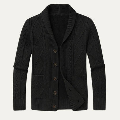 VogeLuxe | Men’s Cozy Cable Knit Cardigan 3