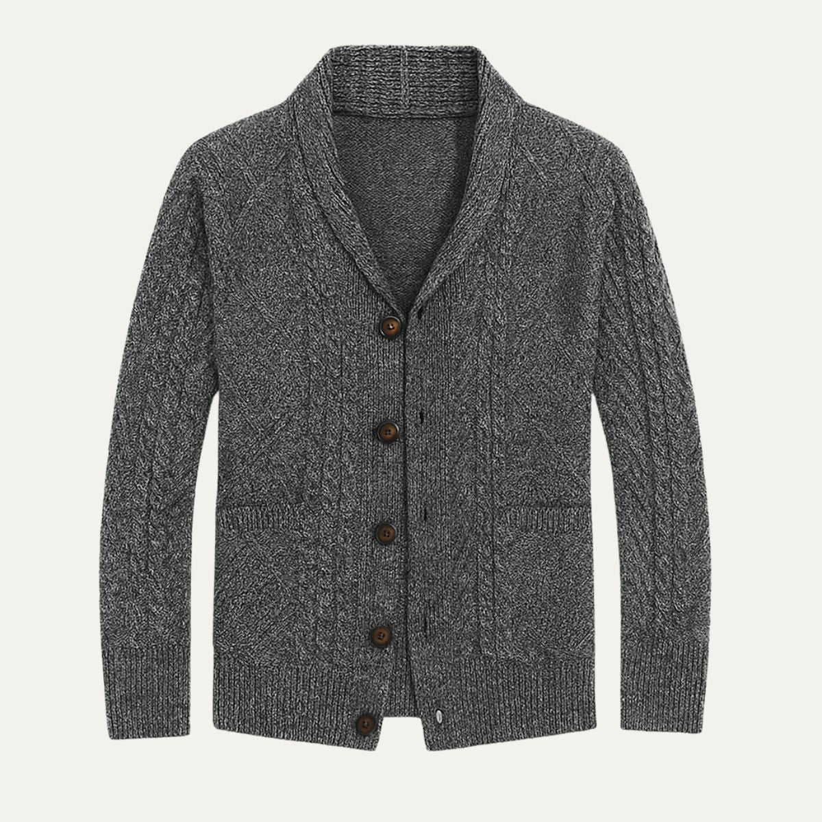 VogeLuxe | Men’s Cozy Cable Knit Cardigan 5