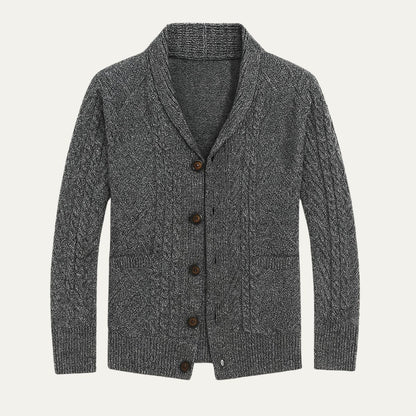 VogeLuxe | Men’s Cozy Cable Knit Cardigan 5