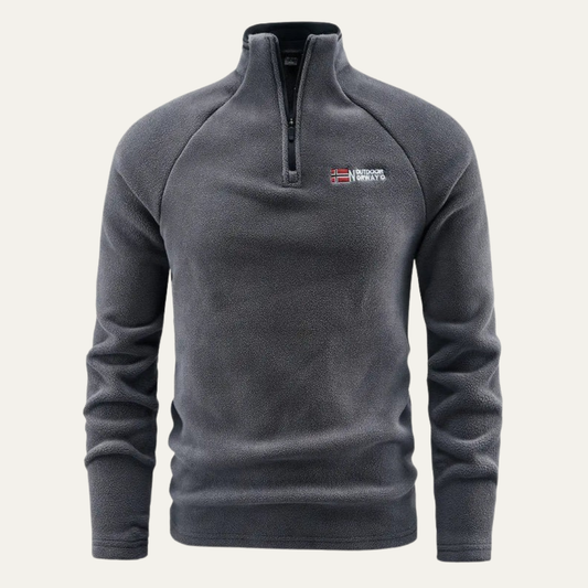 VogeLuxe | Men’s Cozy Fleece Quarter-Zip Pullover 0