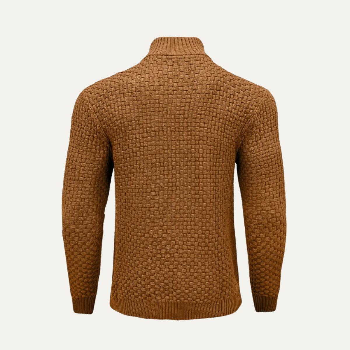 VogeLuxe | Men’s Cozy Textured Zip Sweater 4