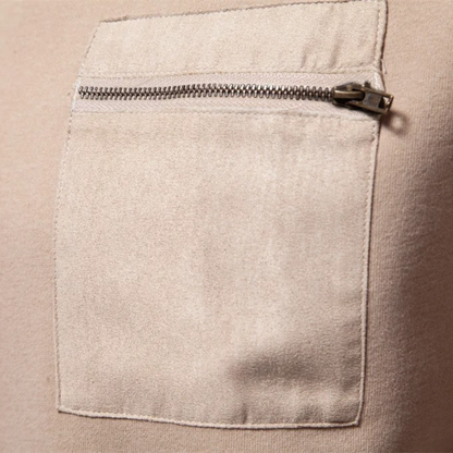 VogeLuxe | Men’s Crewneck Sweatshirt with Zipper Pocket 1