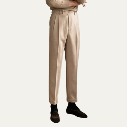 VogeLuxe | Men’s Cropped Pleated Dress Pants 1
