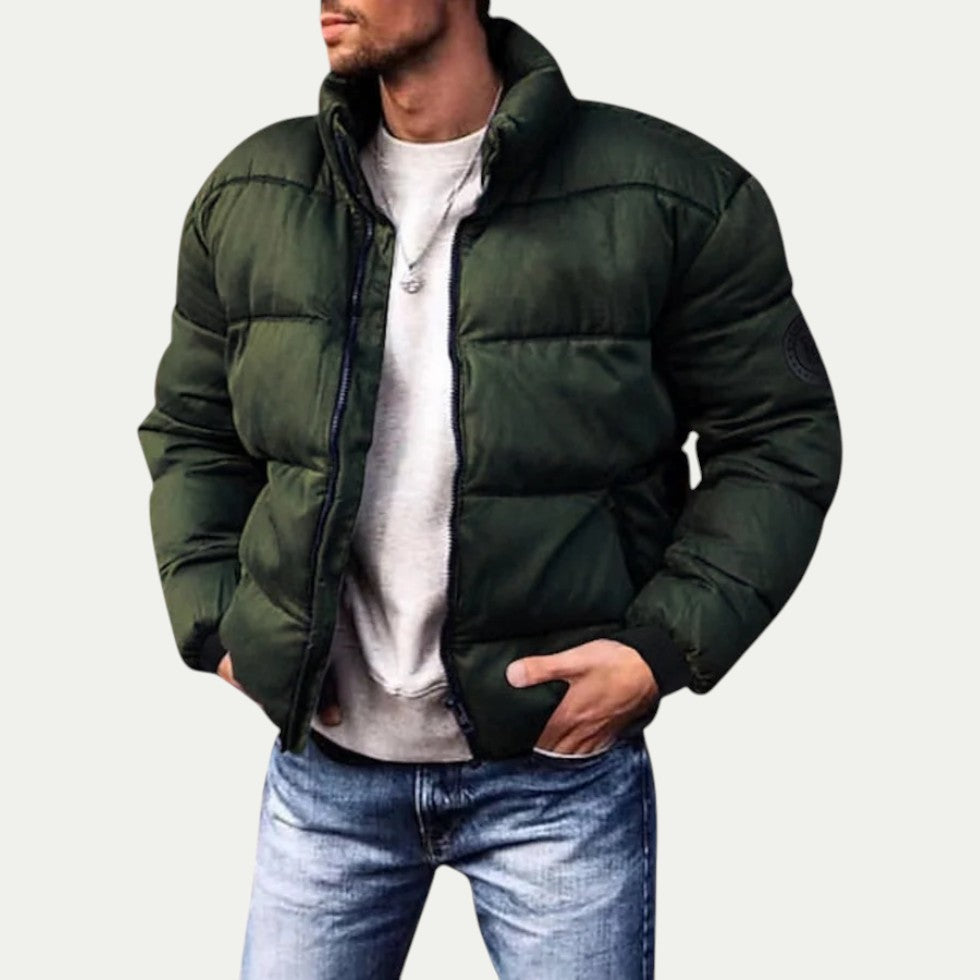 VogeLuxe | Men’s Cropped Slim Puffer Jacket 3
