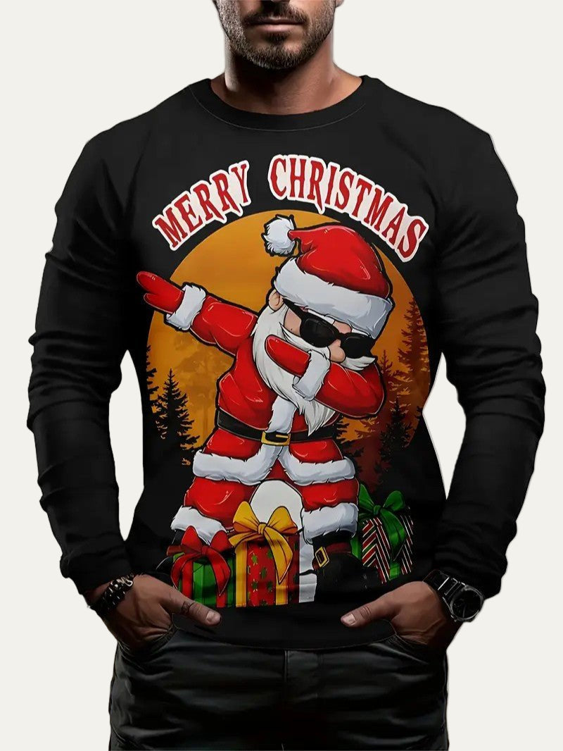 VogeLuxe | Men’s Dabbing Santa Merry Christmas Sweatshirt 2