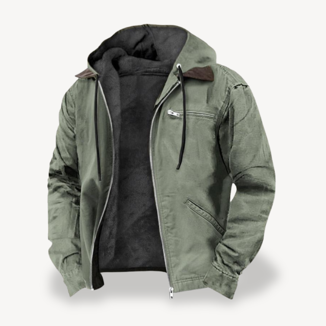 VogeLuxe | Men’s Distressed Canvas Workwear Jacket 0