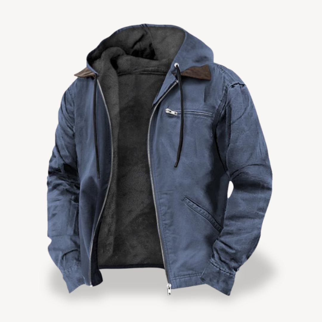 VogeLuxe | Men’s Distressed Canvas Workwear Jacket 1