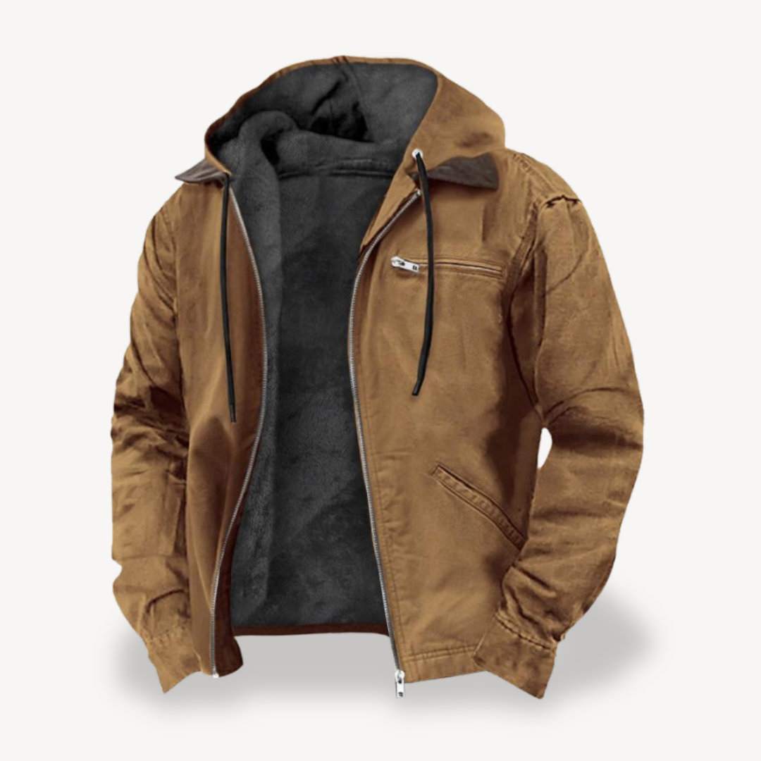 VogeLuxe | Men’s Distressed Canvas Workwear Jacket 2