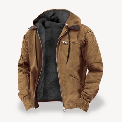 VogeLuxe | Men’s Distressed Canvas Workwear Jacket 2