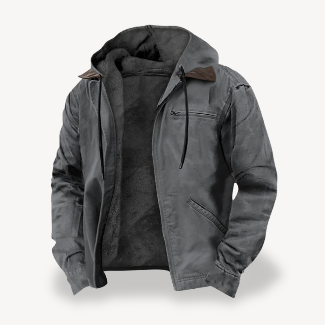VogeLuxe | Men’s Distressed Canvas Workwear Jacket 3