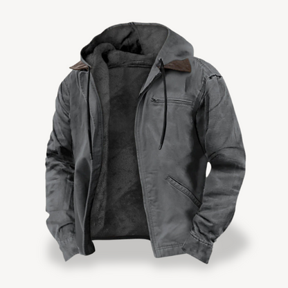 VogeLuxe | Men’s Distressed Canvas Workwear Jacket 3
