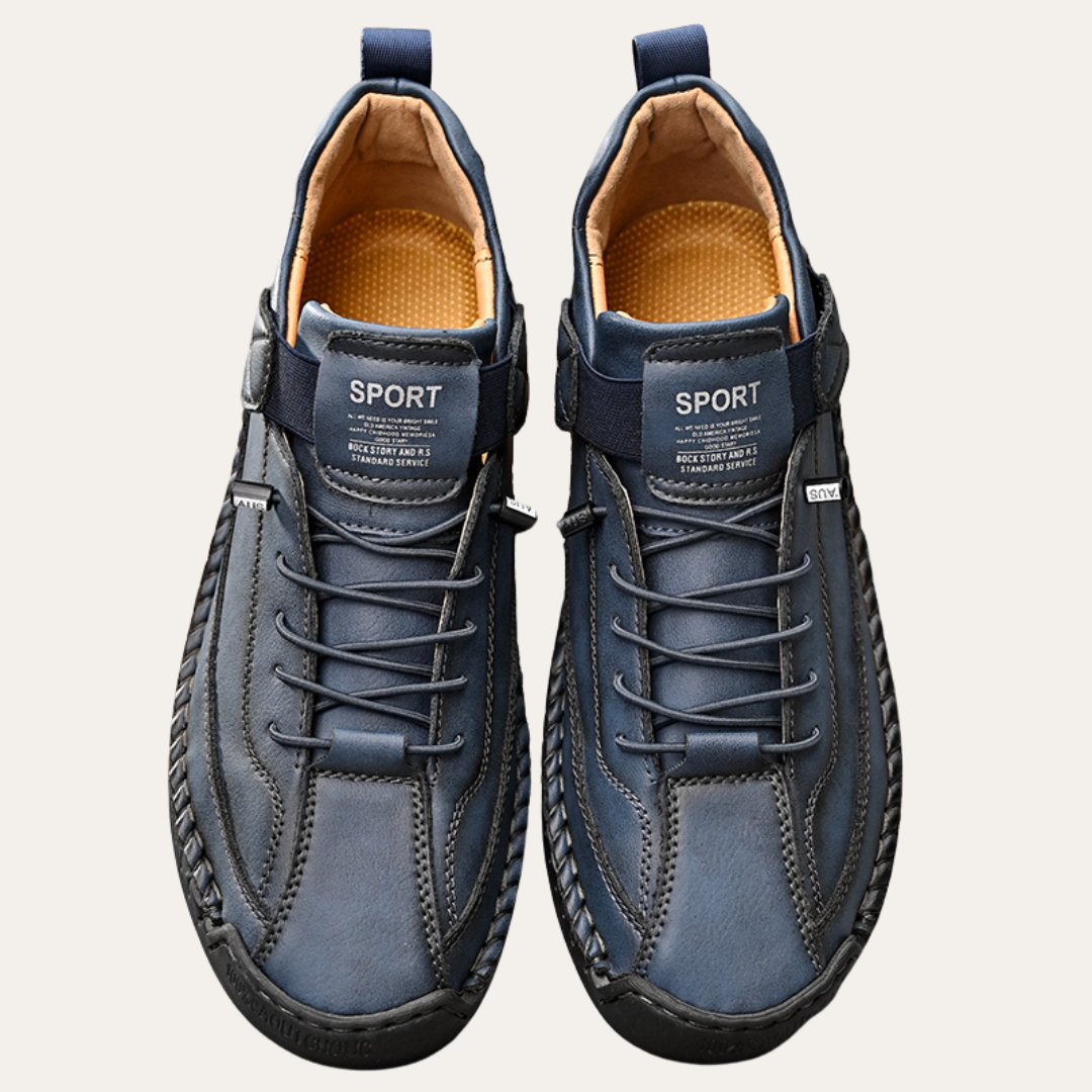 VogeLuxe | Men’s Distressed Mid-Top Moc Sneakers 2