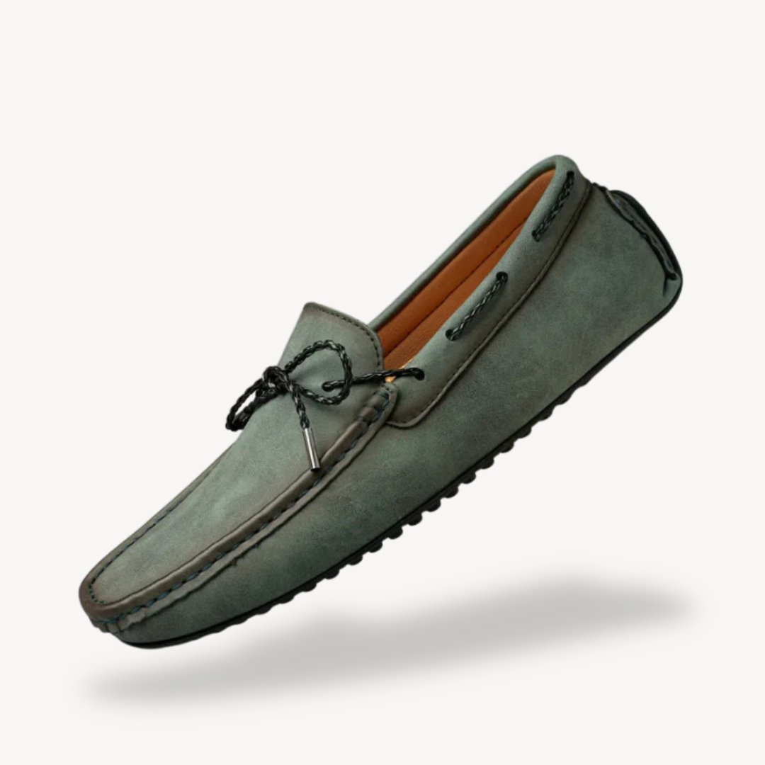 VogeLuxe | Men’s Distressed Suede Driving Moccasins 0