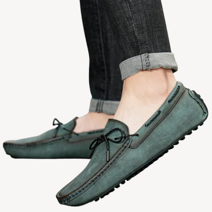 VogeLuxe | Men’s Distressed Suede Driving Moccasins 1
