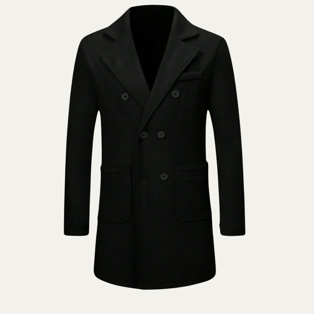 VogeLuxe | Men’s Double-Breasted Peacoat 0