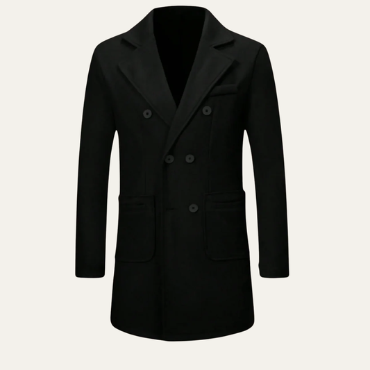 VogeLuxe | Men’s Double-Breasted Peacoat 0