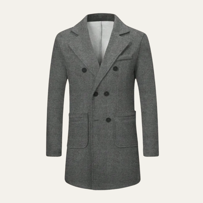 VogeLuxe | Men’s Double-Breasted Peacoat 1