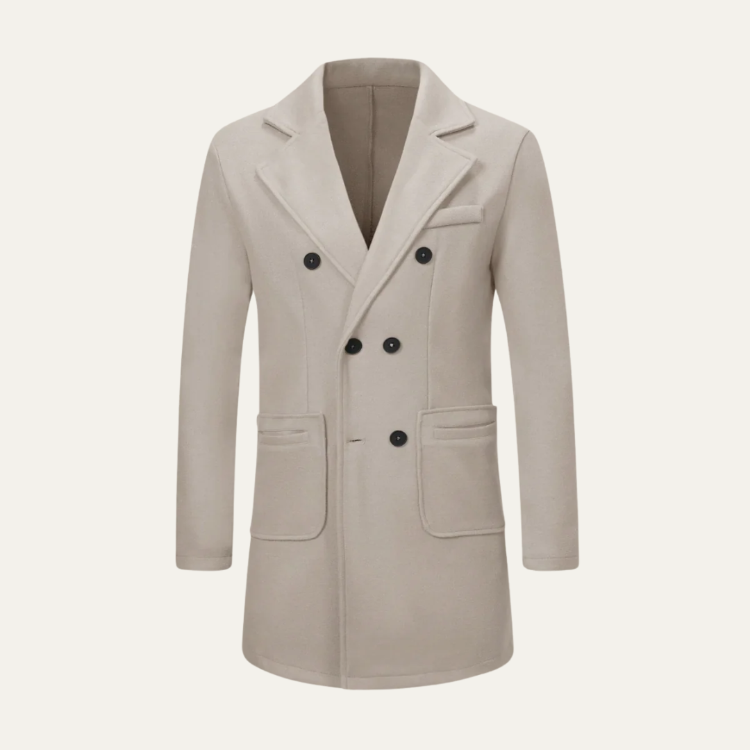 VogeLuxe | Men’s Double-Breasted Peacoat 3